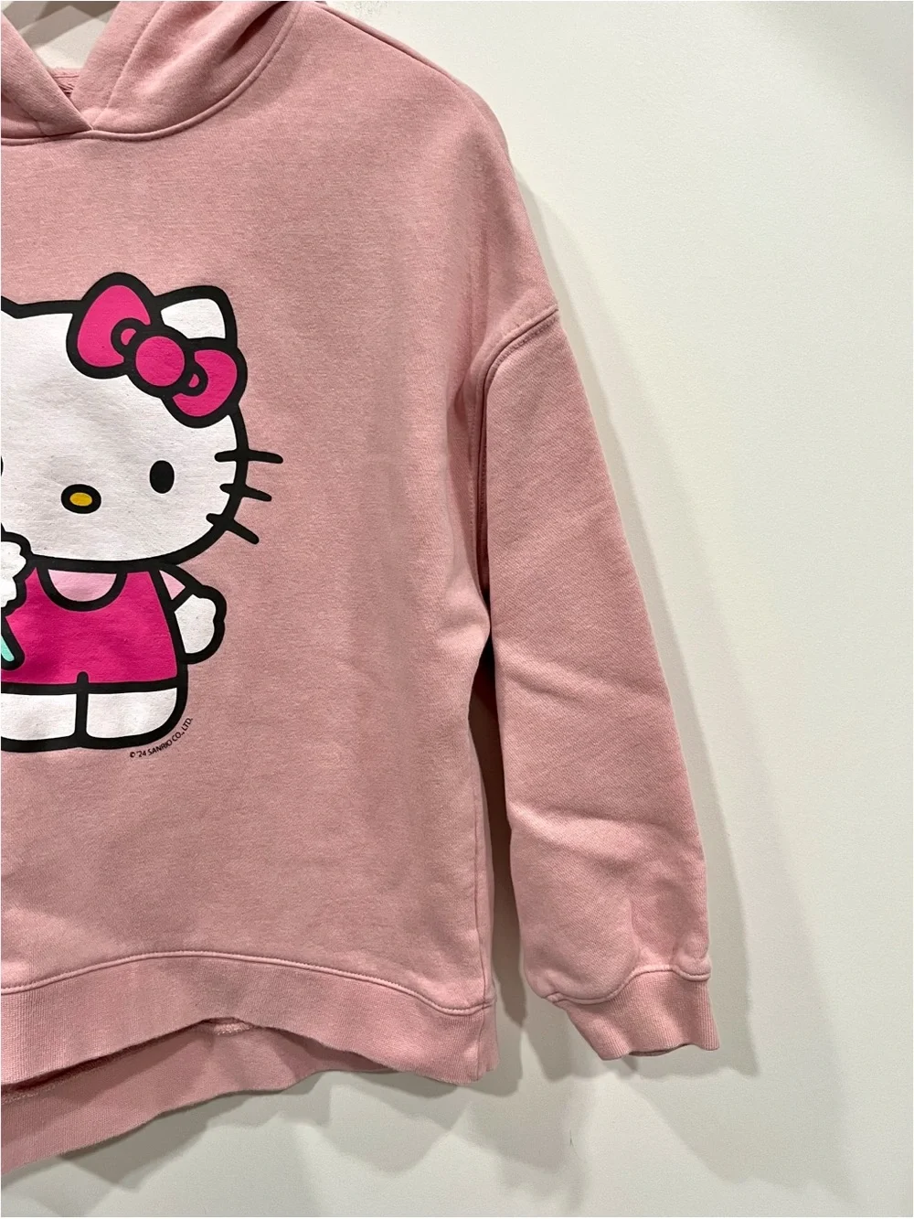 Hello Kitty x GAP Girls Pink Fleece Lined Hoodie Sweatshirt XL (12)